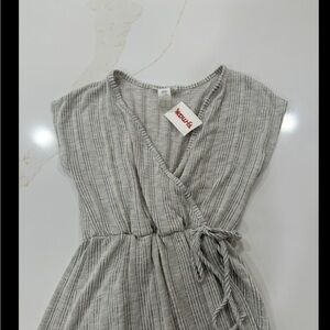 T.J.Maxx Gray Striped Top